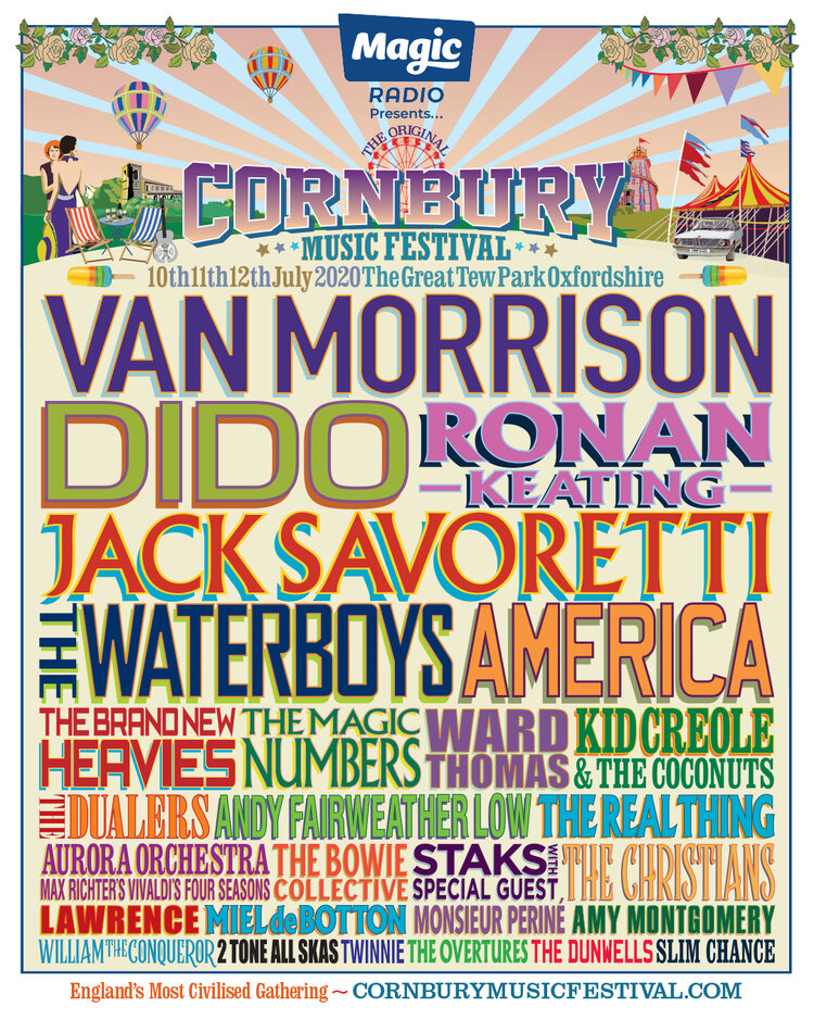 Cornbury Festival 2020 Line-Up Poster